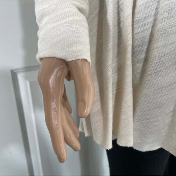 FREE PEOPLE FP Beach White Flowy Dress Top With Low Back & Long Sleeves - Picture 4 of 7